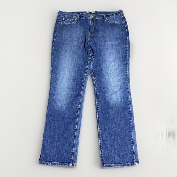Levi's Denim - Levi's 505 Straight Leg Jeans Women 16 M 36x30 Blue Denim Mid-Rise Stretch Pants